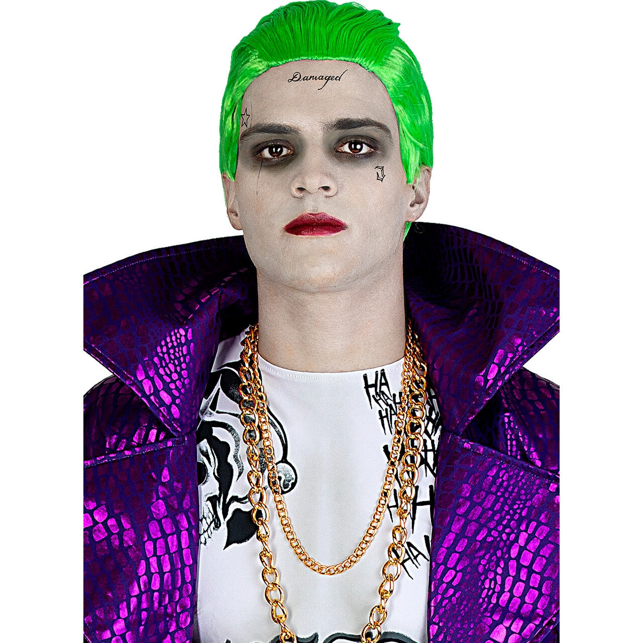 Op deze afbeelding zie je een Accessoires, van het merk Funidelia. Groene Pruik - The Joker - Suicide Squad Edition