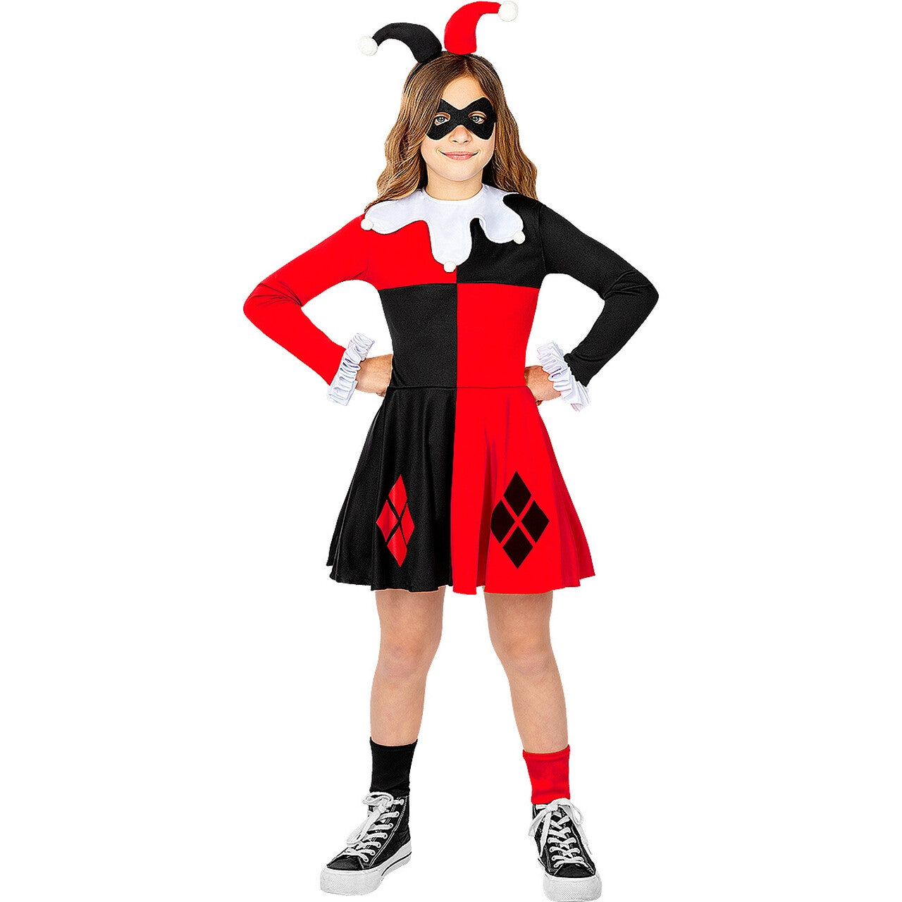 Op deze afbeelding zie je een Kostuums, van het merk Funidelia. Harley Quinn Geschifte Jongedame Meisje Kostuum