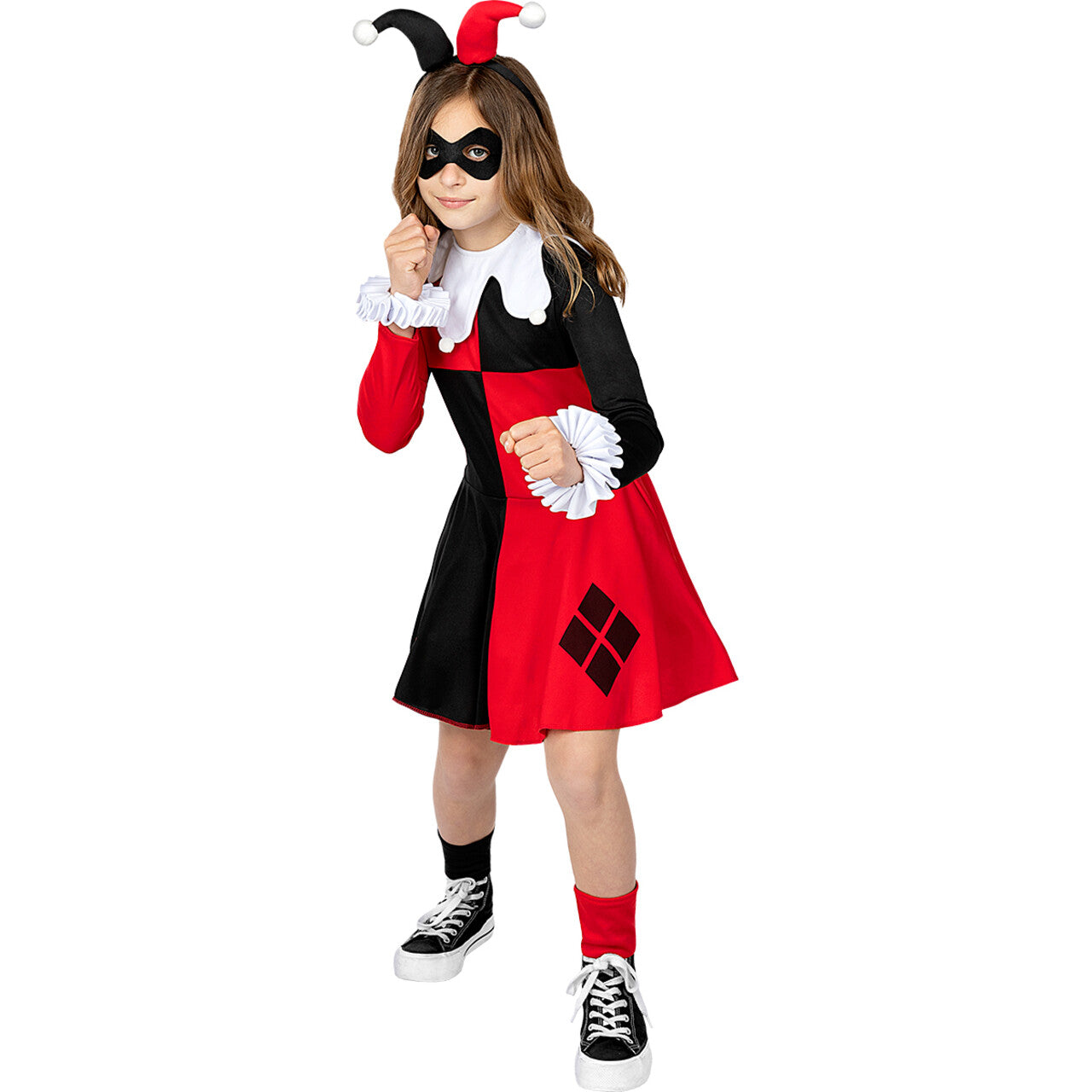 Op deze afbeelding zie je een Kostuums, van het merk Funidelia. Harley Quinn Geschifte Jongedame Meisje Kostuum