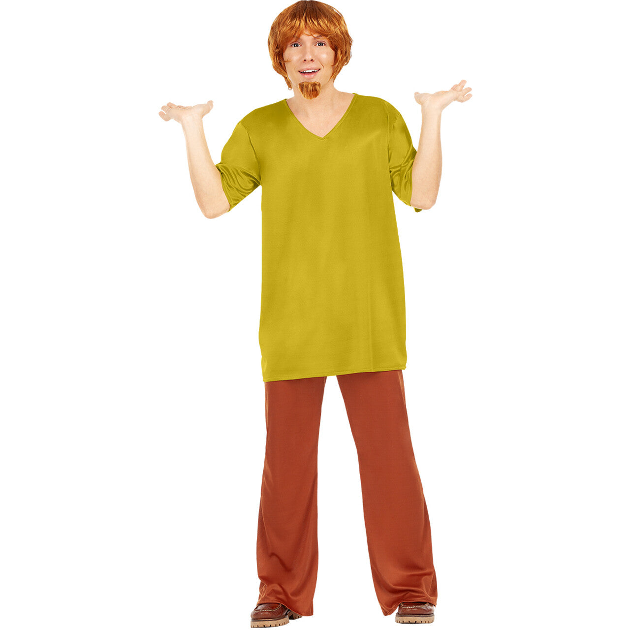 Op deze afbeelding zie je een Kostuums, van het merk Funidelia. Mystery Inc Shaggy Scooby Doo Man Kostuum
