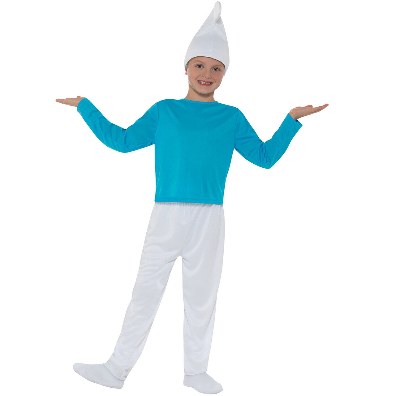 Op deze afbeelding zie je een Kostuums, van het merk Funidelia. Lol Smurf™ Kind Kind Kostuum