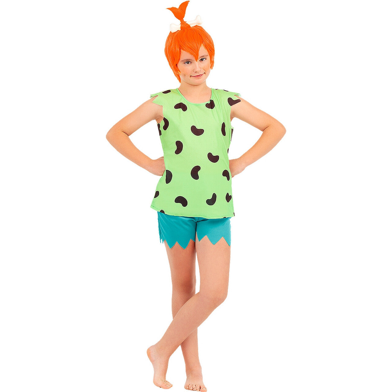Op deze afbeelding zie je een Kostuums, van het merk Funidelia. Pebbles Costume For Girls The Flintstones Meisje Kostuum