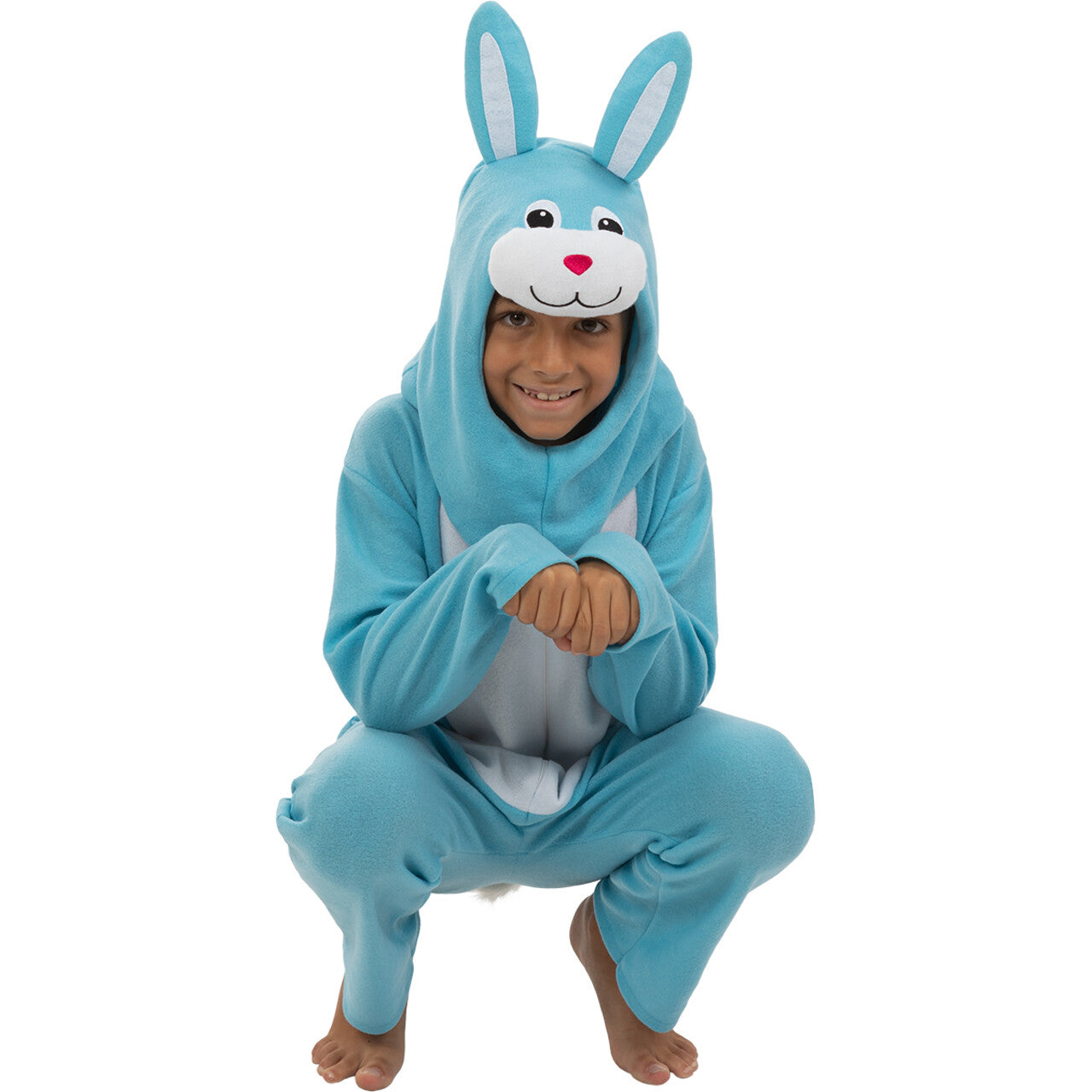 Op deze afbeelding zie je een Kostuums, van het merk Funidelia. Fijn Blauw Paaskonijn Kind Kind Kostuum