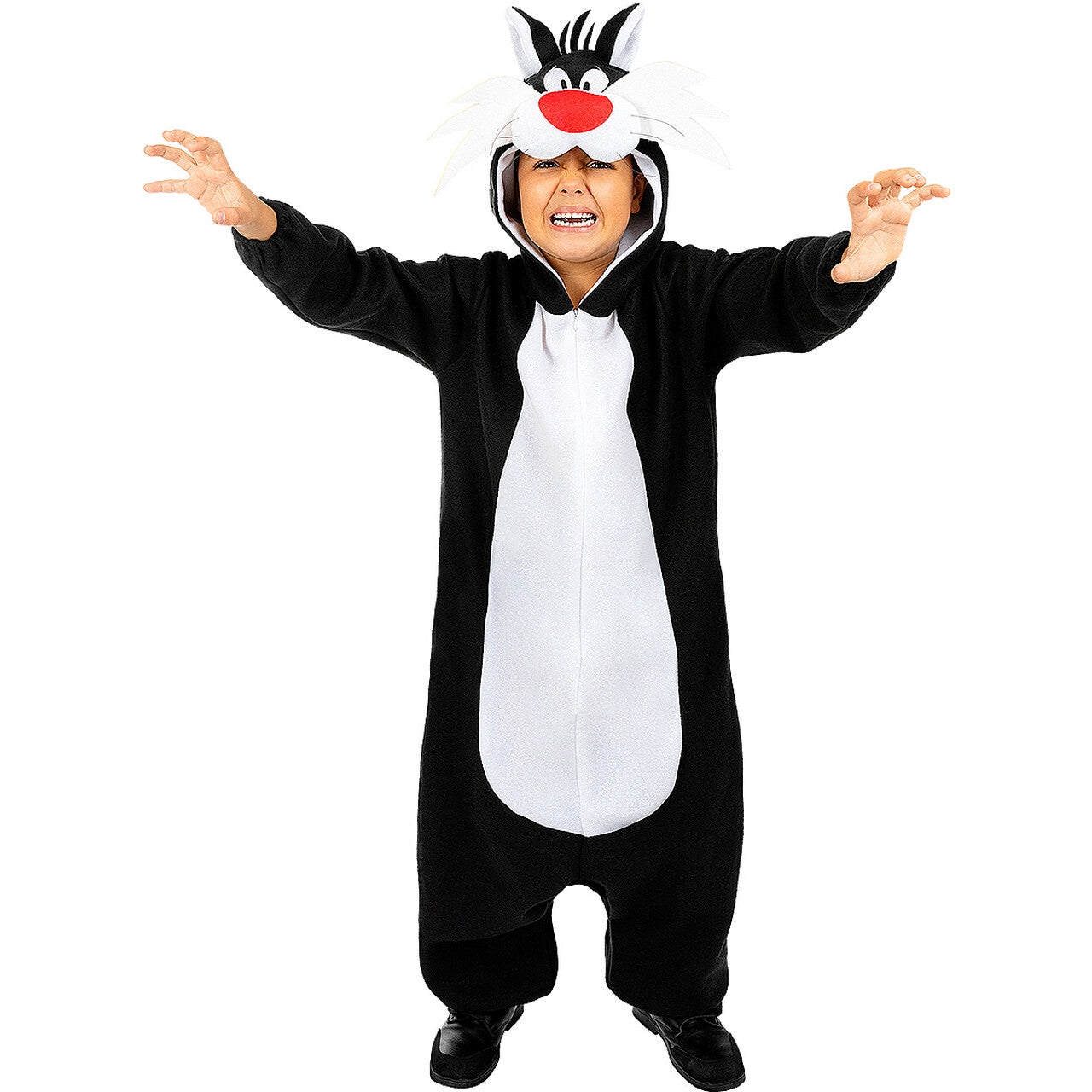 Op deze afbeelding zie je een Kostuums, van het merk Funidelia. Sylvester De Kater Onesie Looney Tunes Kind Kostuum