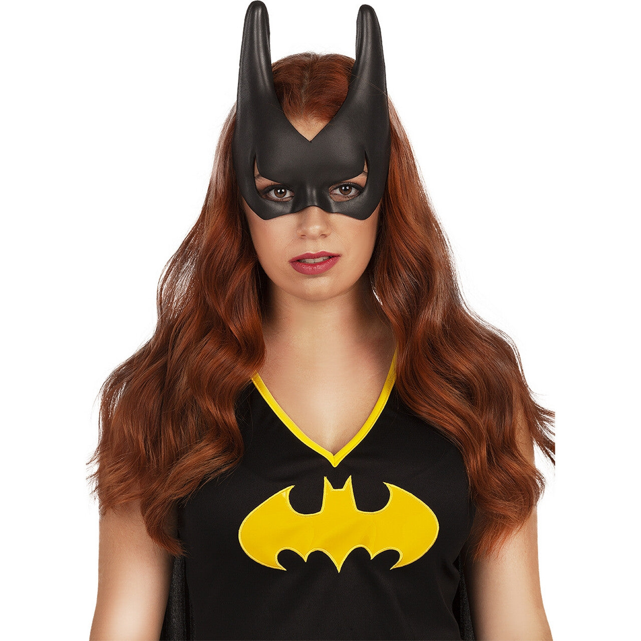 Op deze afbeelding zie je een Accessoires, van het merk Funidelia. Zwart Batgirl Masker