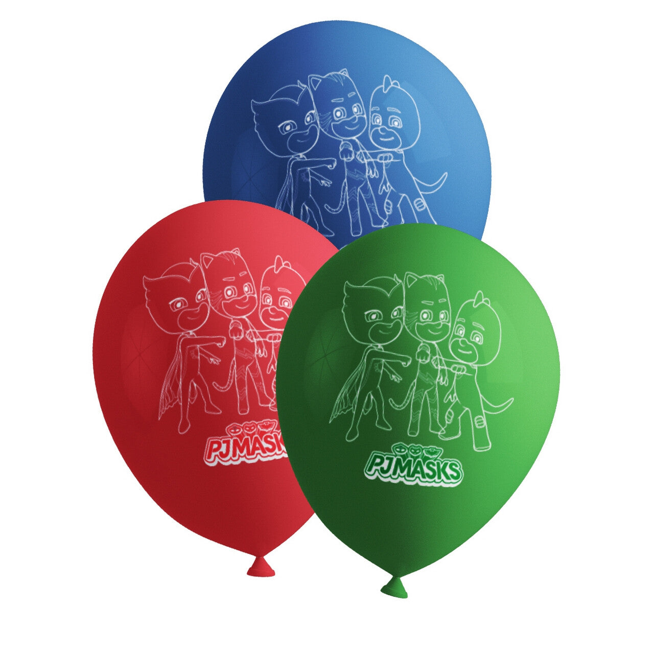 Op deze afbeelding zie je een Decoratie, van het merk Funidelia. Latex Ballonnen Pj Masks Party 8 Stuks