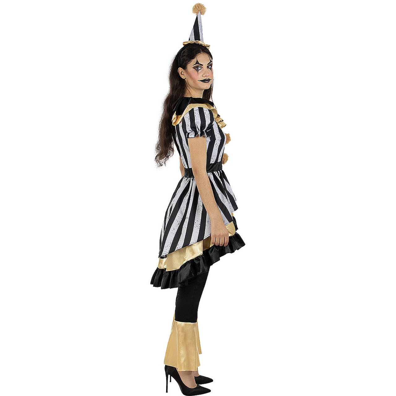 Op deze afbeelding zie je een Kostuums, van het merk Funidelia. Lachers Over De Streep Trekken Clown Vrouw Kostuum