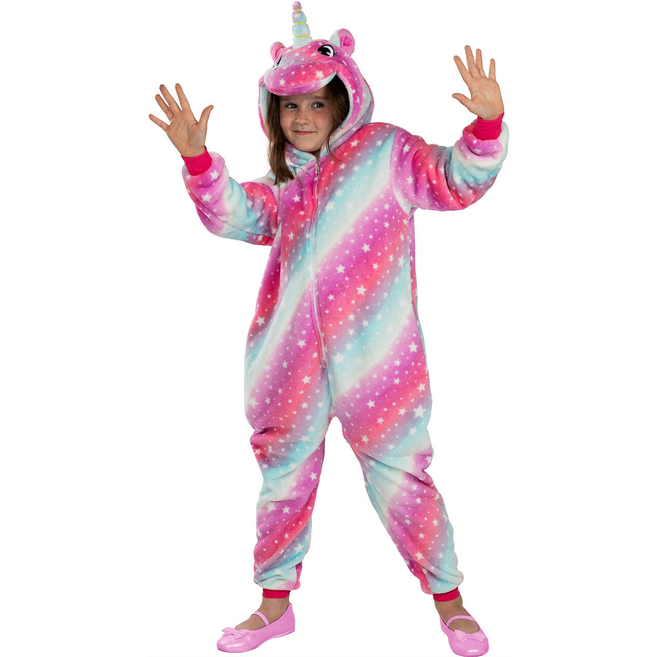Op deze afbeelding zie je een Kostuums, van het merk Funidelia. Magische Sterren Unicorn Meisje Kostuum