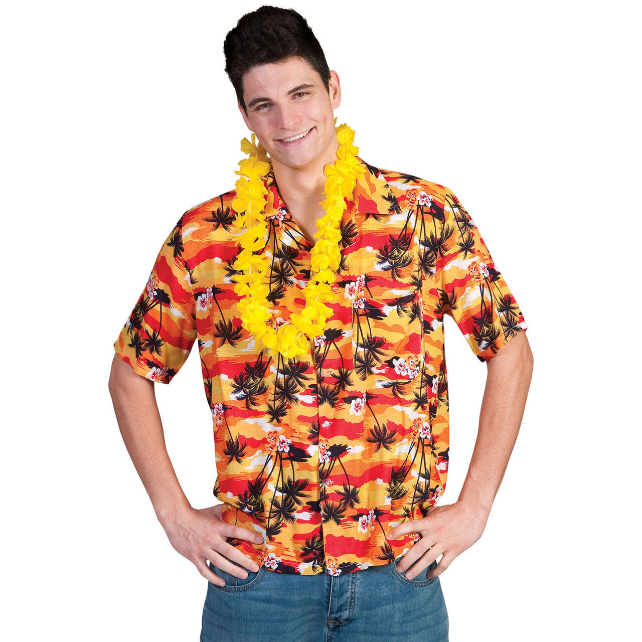 Op deze afbeelding zie je een Accessoires, van het merk Funny Fashion. Zonsondergang Hawaii Hemd