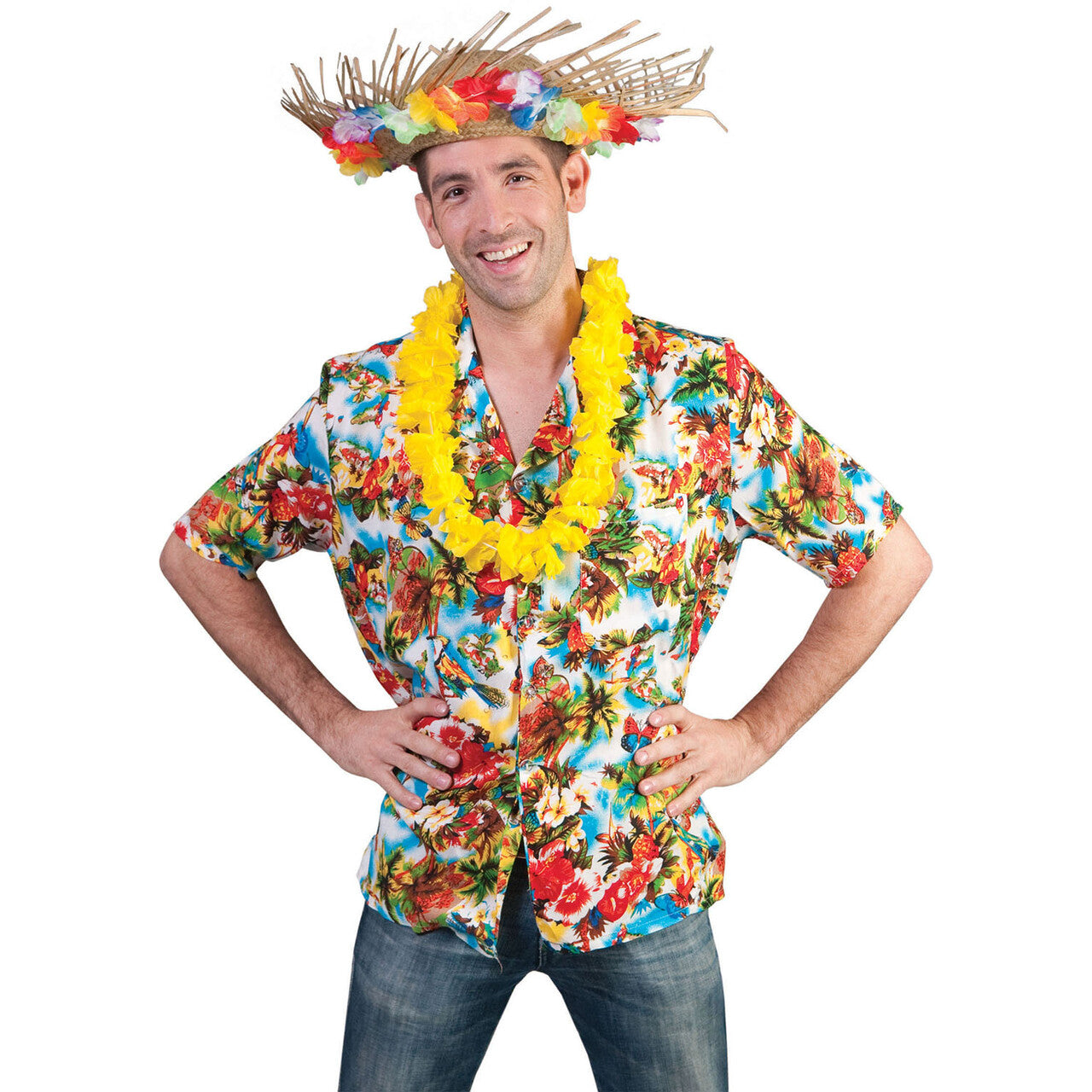 Op deze afbeelding zie je een Accessoires, van het merk Funny Fashion. Uitbundig Kleurig Hawaii Hemd