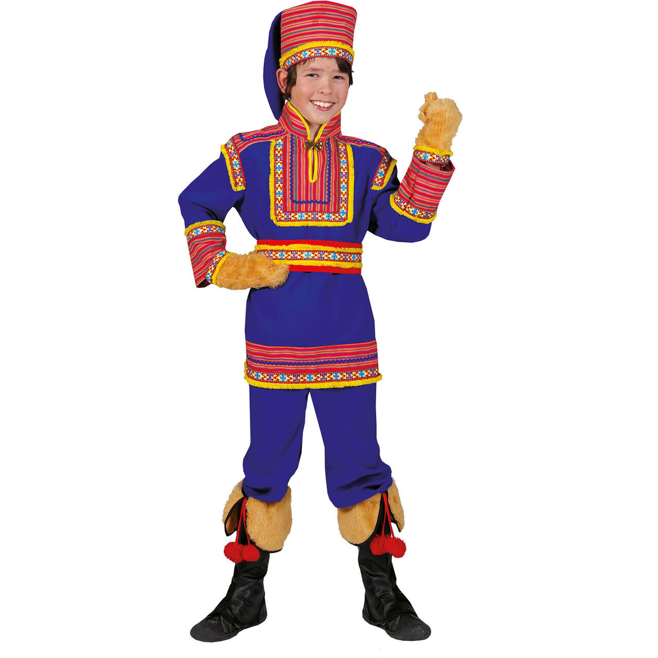 Op deze afbeelding zie je een Kostuums, van het merk Funny Fashion. Saami De Tartaar Kind Jongen Kostuum