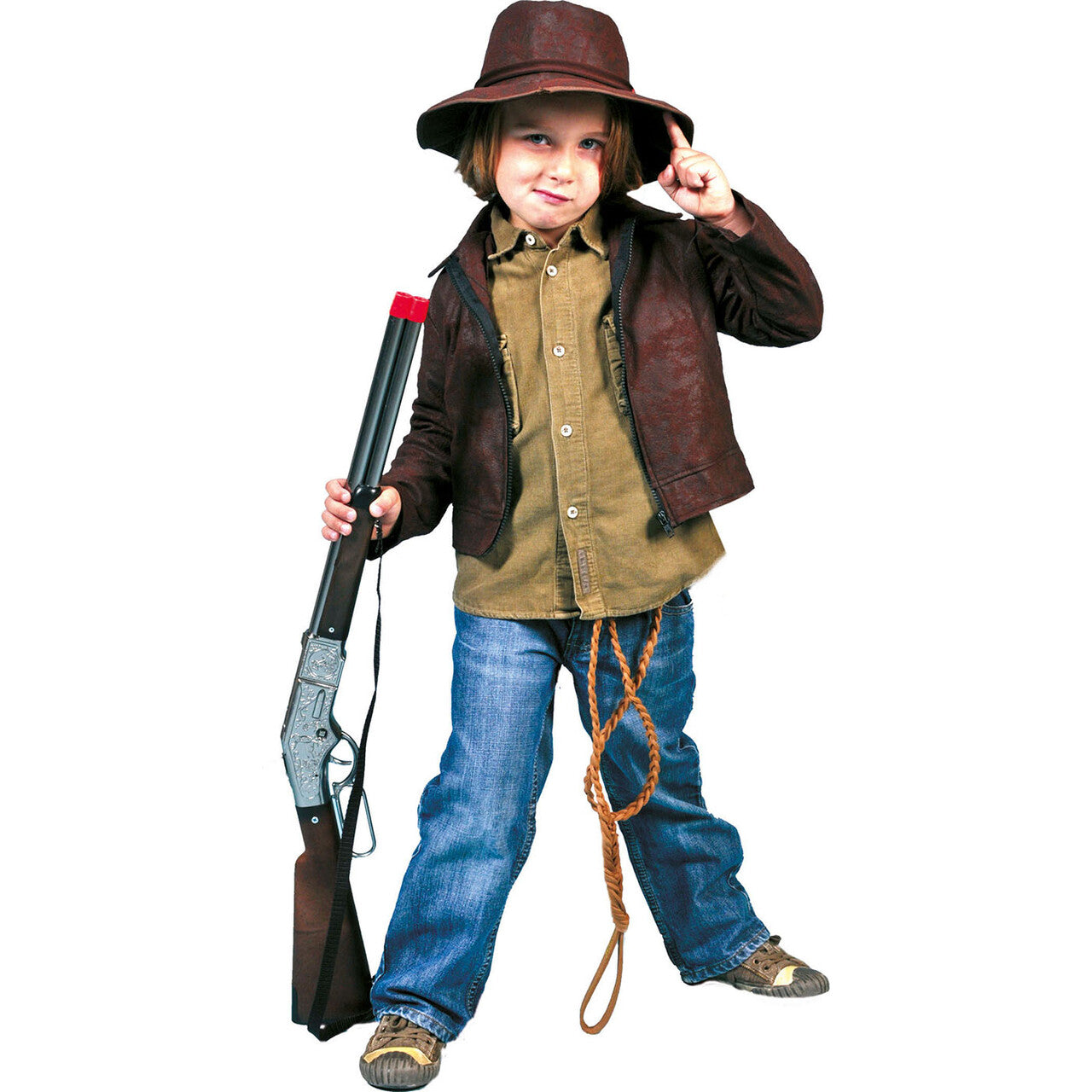 Op deze afbeelding zie je een Kostuums, van het merk Funny Fashion. Rancho Kostuum Jongen