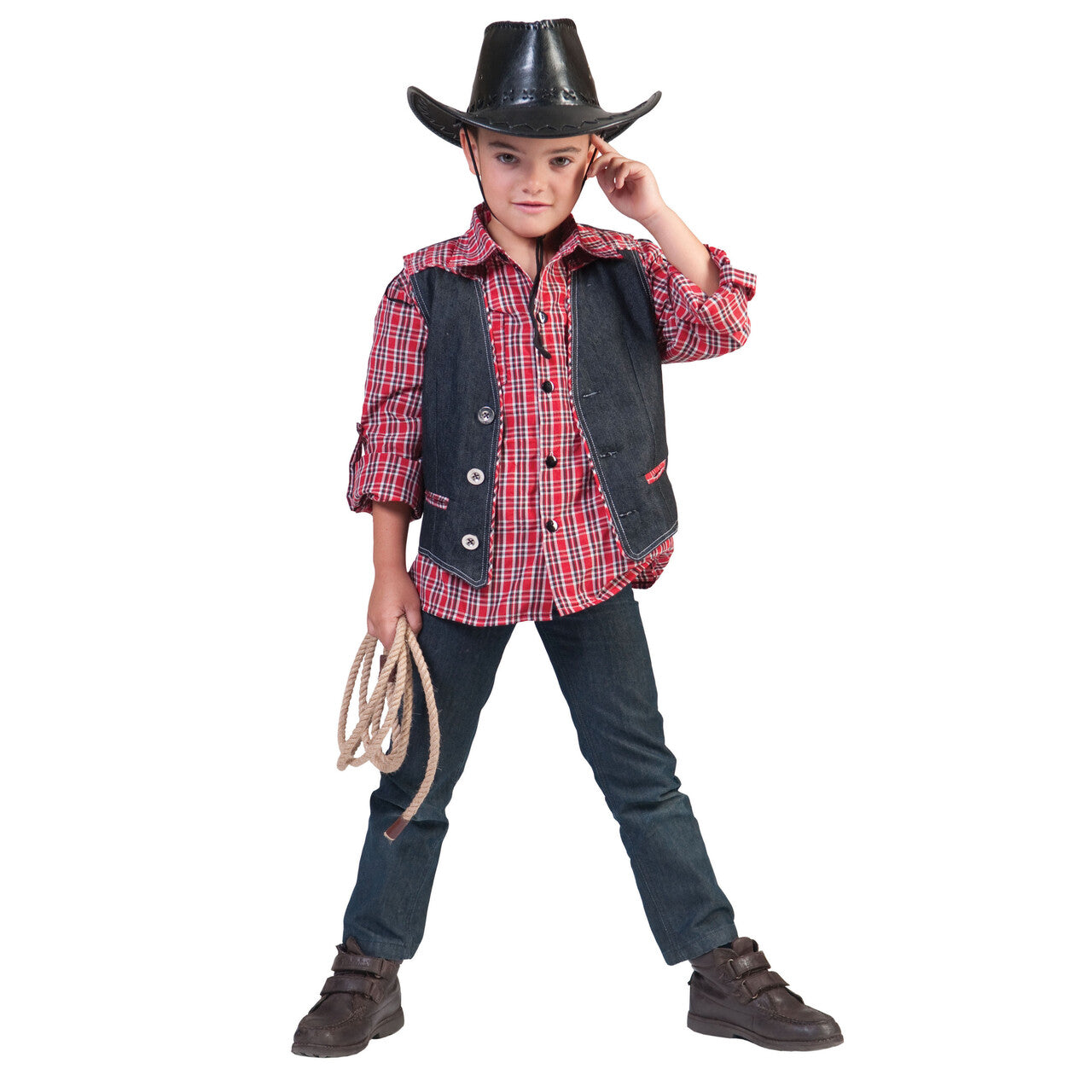 Op deze afbeelding zie je een Kostuums, van het merk Funny Fashion. Ranger Cowboy Kind Jongen