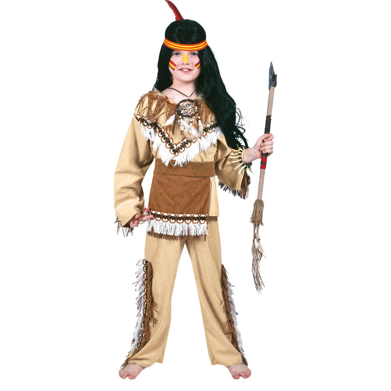 Op deze afbeelding zie je een Kostuums, van het merk Funny Fashion. Sioux Sunrise Jongen Kostuum