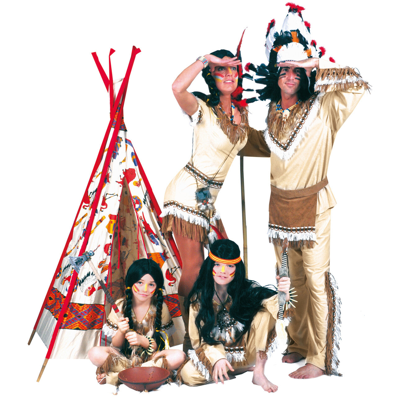Op deze afbeelding zie je een Kostuums, van het merk Funny Fashion. Sioux Sunrise Jongen Kostuum