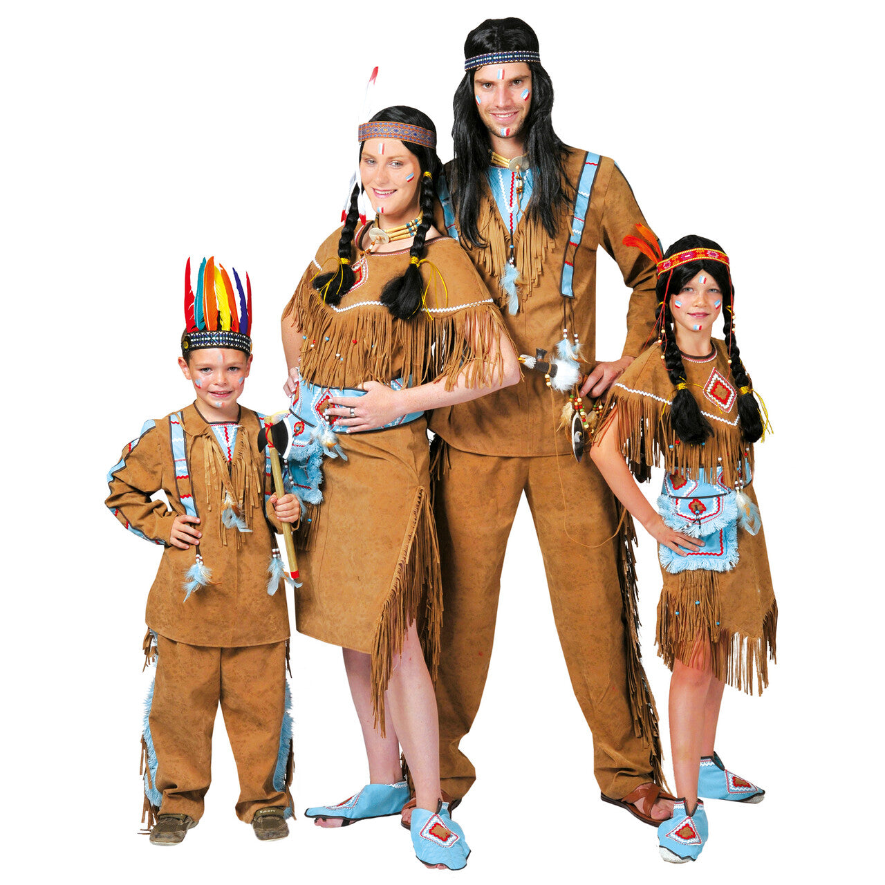 Op deze afbeelding zie je een Kostuums, van het merk Funny Fashion. Bruine Indianen Jurk Anoki Strijder Meisje