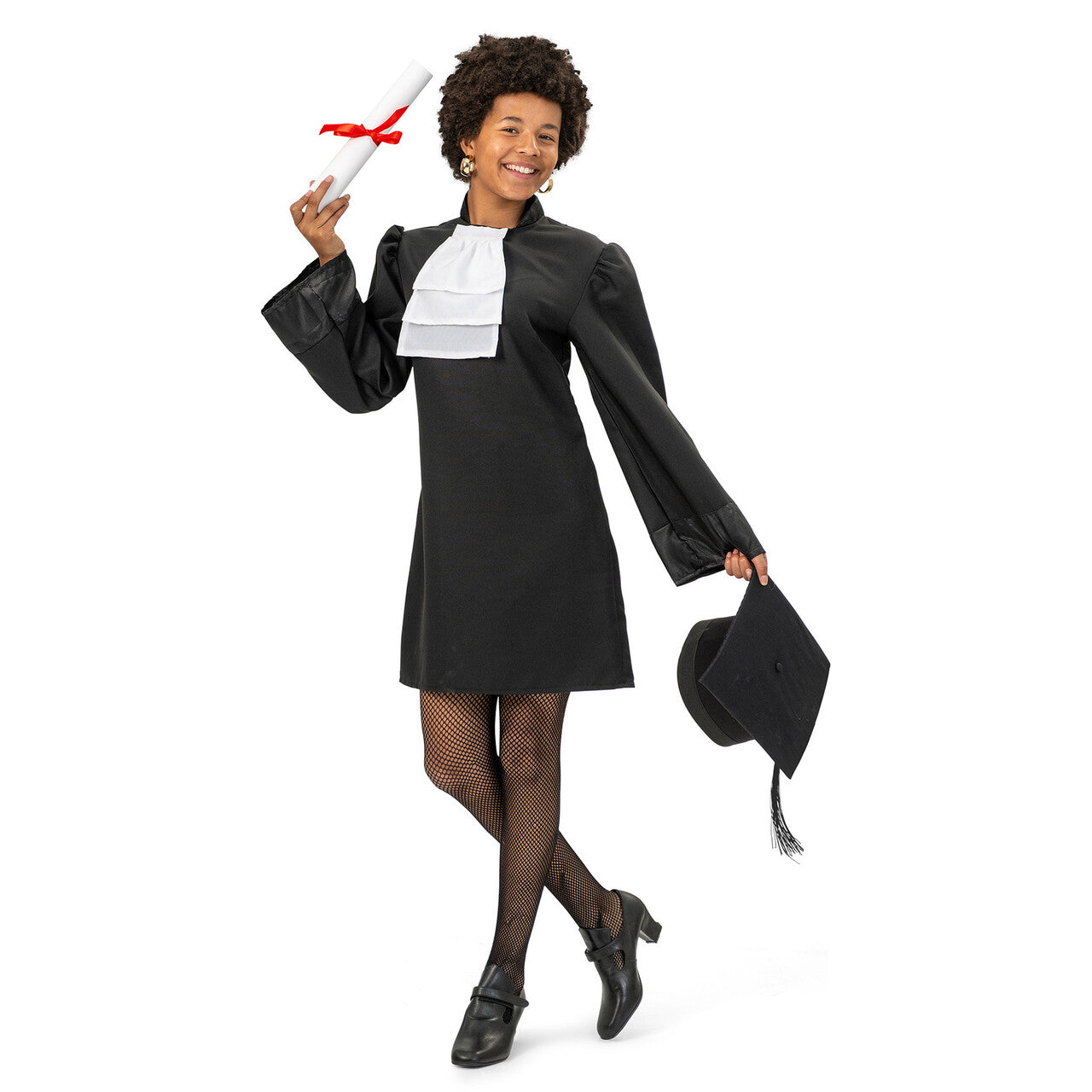 Op deze afbeelding zie je een Kostuums, van het merk Funny Fashion. Rechtvaardige Judge Judy Meisje Kostuum
