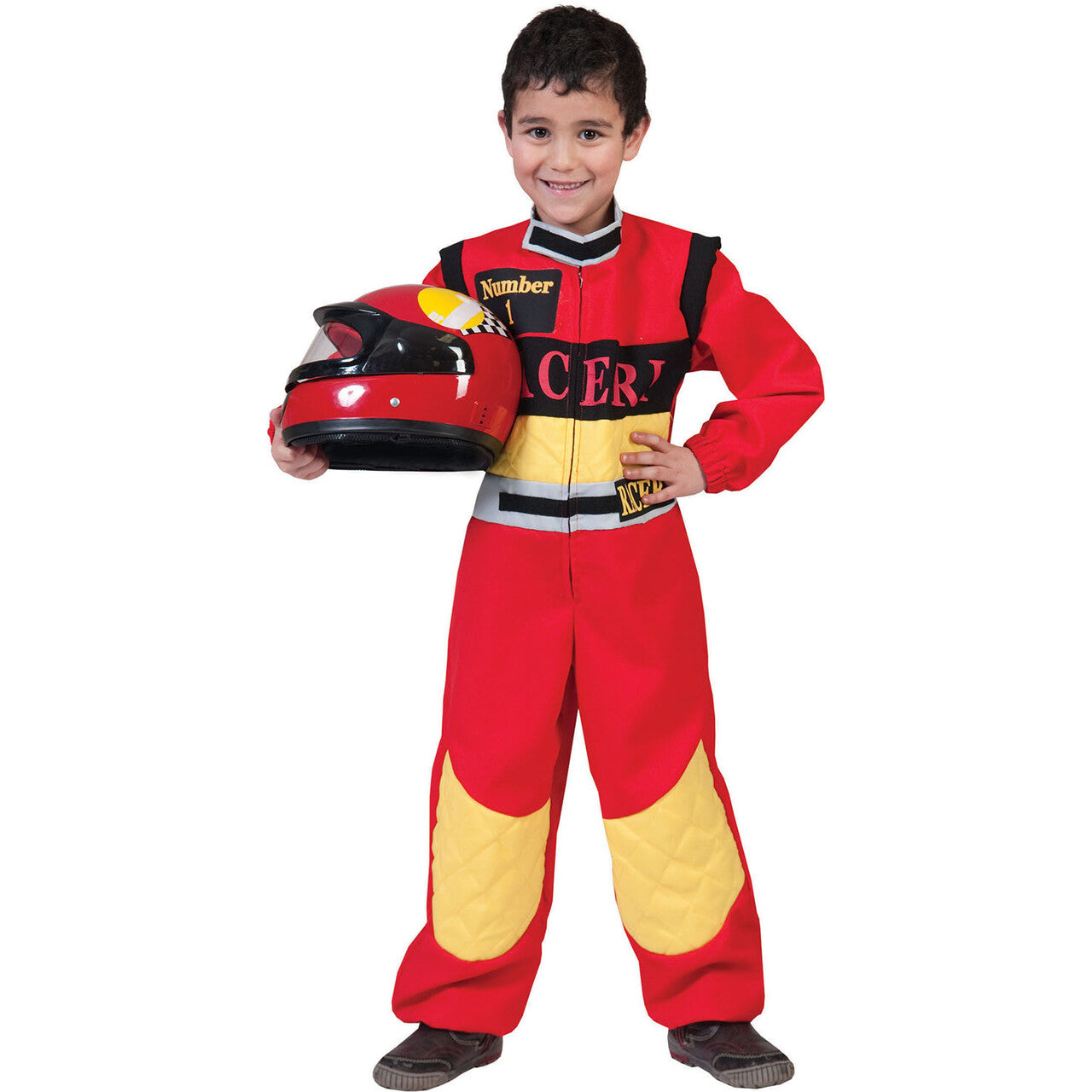 Op deze afbeelding zie je een Kostuums, van het merk Funny Fashion. Racing Overall To The Max Jongen Kostuum