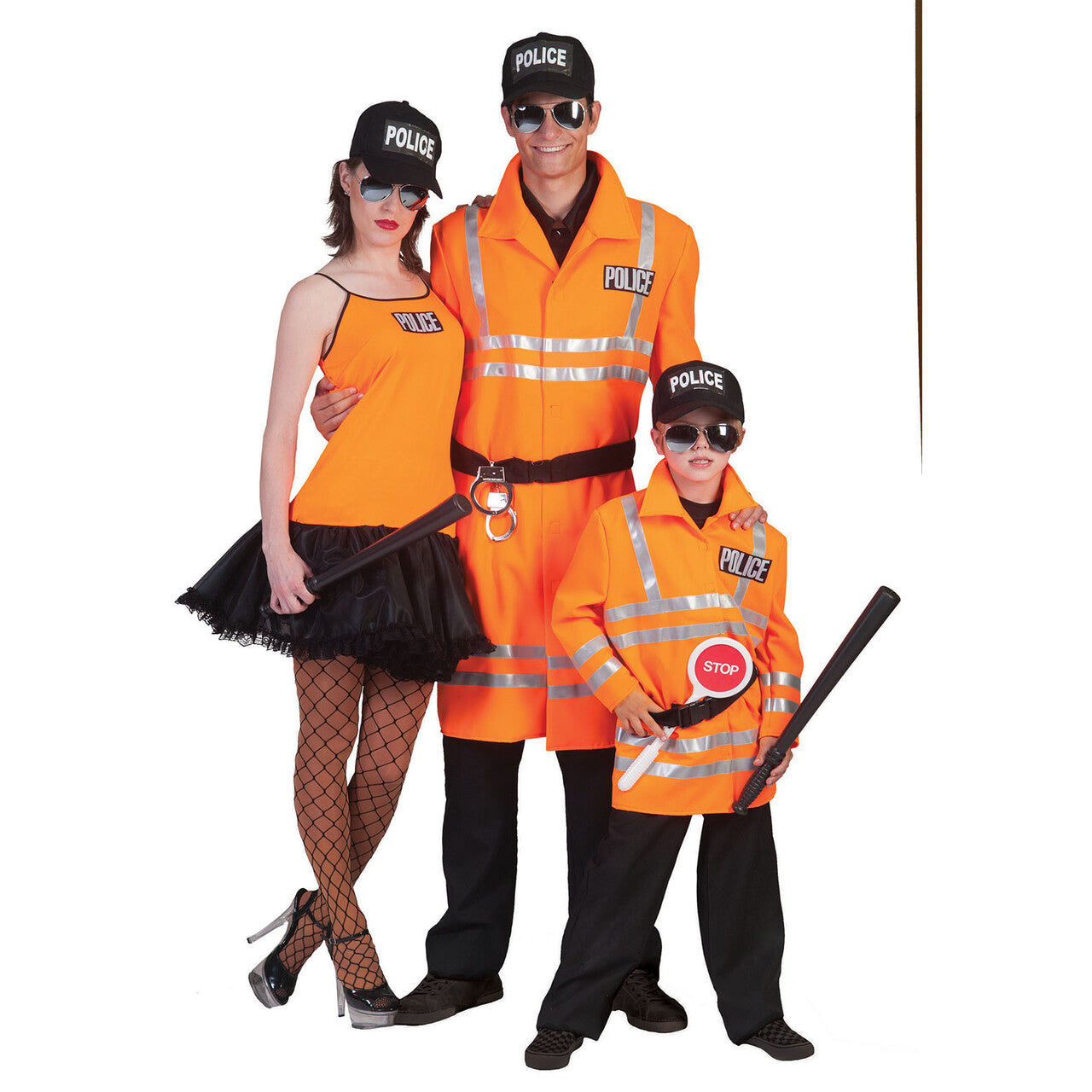 Op deze afbeelding zie je een Kostuums, van het merk Funny Fashion. Neon Oranje Politie Jongen Kostuum