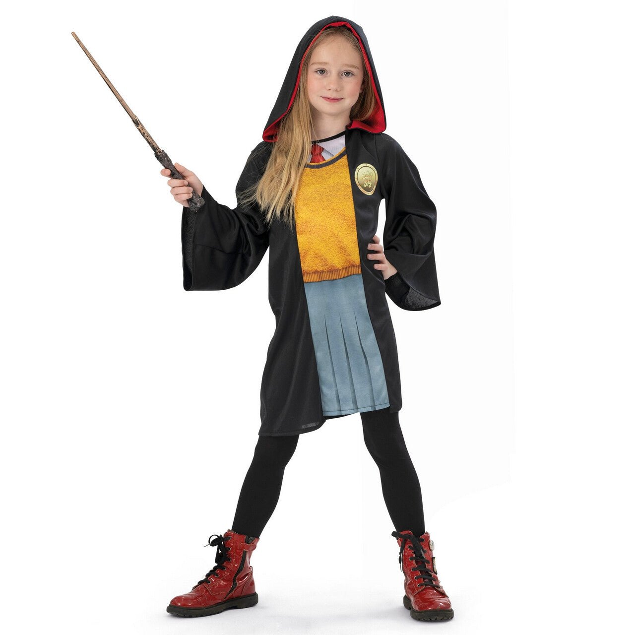 Op deze afbeelding zie je een Kostuums, van het merk Funny Fashion. Hermelien IJverige Student Van De Magieschool Meisje Kostuum
