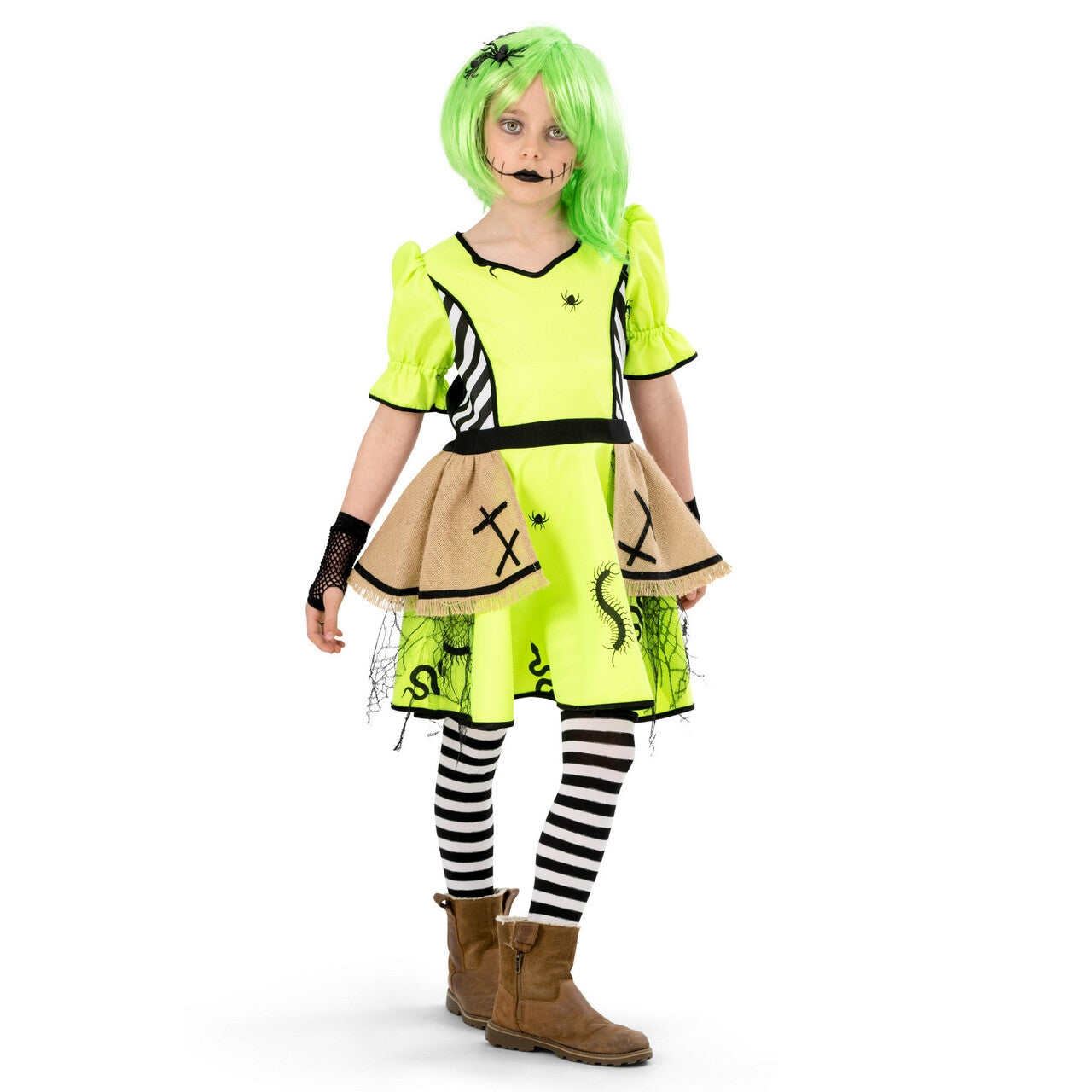 Op deze afbeelding zie je een Kostuums, van het merk Funny Fashion. Kriebelbeestjes Heks Bugs Meisje Kostuum