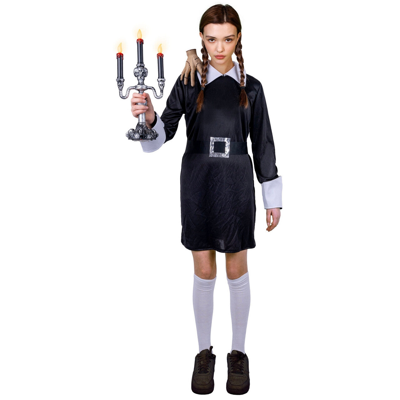 Op deze afbeelding zie je een Kostuums, van het merk Funny Fashion. Student Van Nevermore School Meisje Kostuum