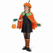 Op deze afbeelding zie je een Kostuums, van het merk Funny Fashion. Pompoen Cape Oranje Kind