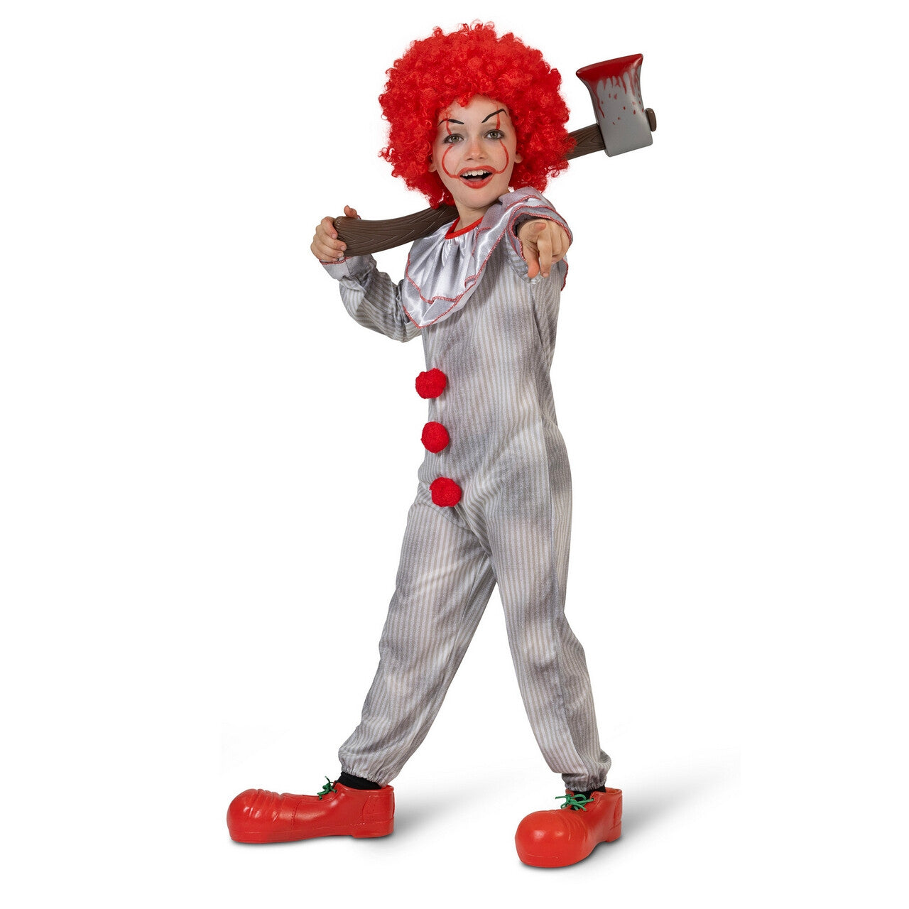 Op deze afbeelding zie je een Kostuums, van het merk Funny Fashion. Geen Zin Om Te Spelen Enge Clown Kind Kostuum