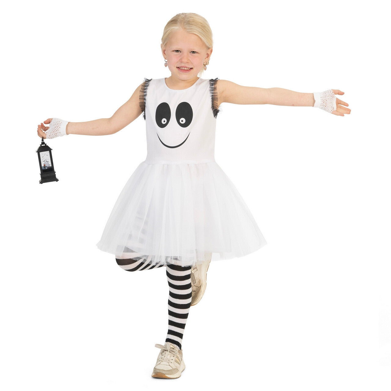 Op deze afbeelding zie je een Kostuums, van het merk Funny Fashion. Vriendelijk Spookje Sammie Meisje Kostuum