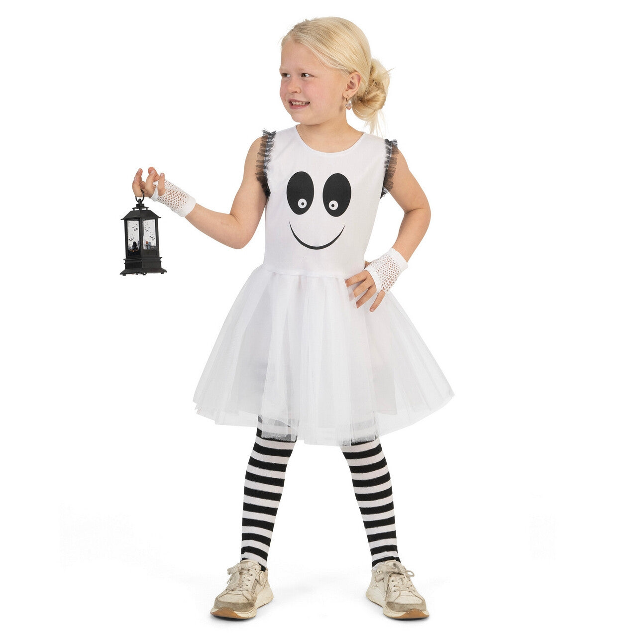 Op deze afbeelding zie je een Kostuums, van het merk Funny Fashion. Vriendelijk Spookje Sammie Meisje Kostuum