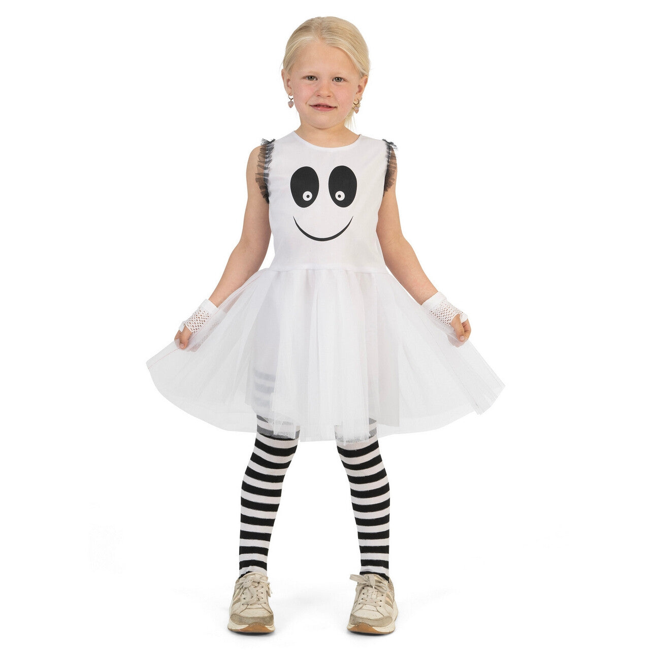 Op deze afbeelding zie je een Kostuums, van het merk Funny Fashion. Vriendelijk Spookje Sammie Meisje Kostuum