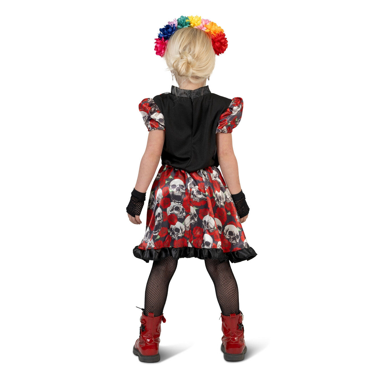 Op deze afbeelding zie je een Kostuums, van het merk Funny Fashion. Rouwen In De Nacht Skull Jurk Meisje