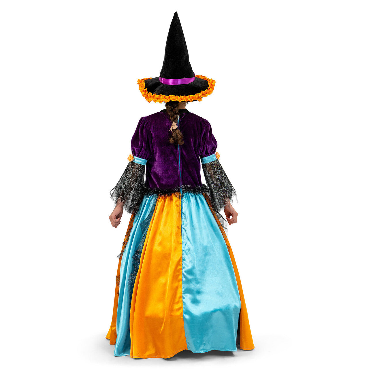 Op deze afbeelding zie je een Kostuums, van het merk Funny Fashion. Heks Magische Pompoensoep Meisje Kostuum