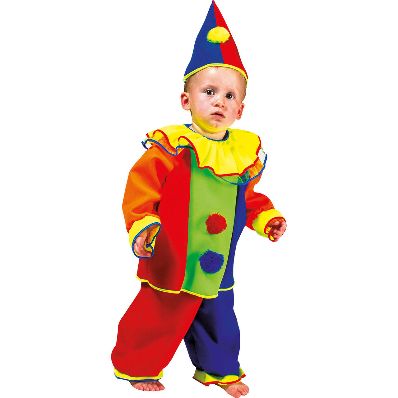 Op deze afbeelding zie je een Kostuums, van het merk Funny Fashion. Olaffio Clown Kind Kostuum