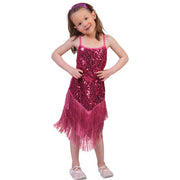 Op deze afbeelding zie je een Kostuums, van het merk Funny Fashion. Glitter Fancy Flapper Jurk Roze Meisje