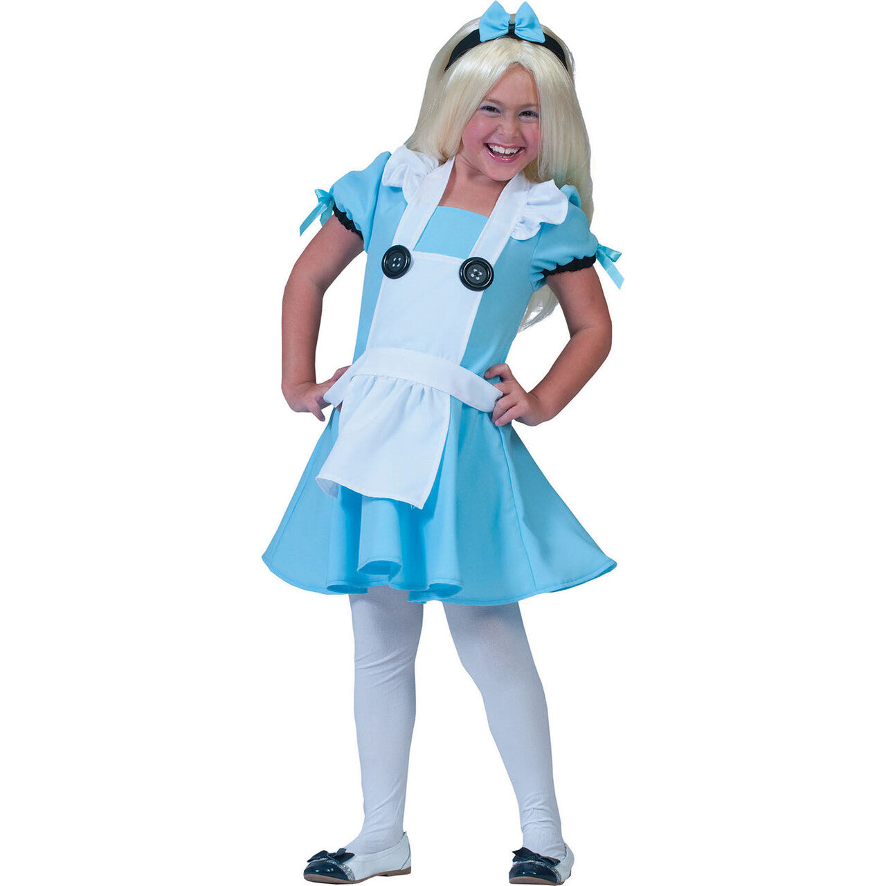 Op deze afbeelding zie je een Kostuums, van het merk Funny Fashion. Alicia Uit De Toverwereld Meisje Kostuum