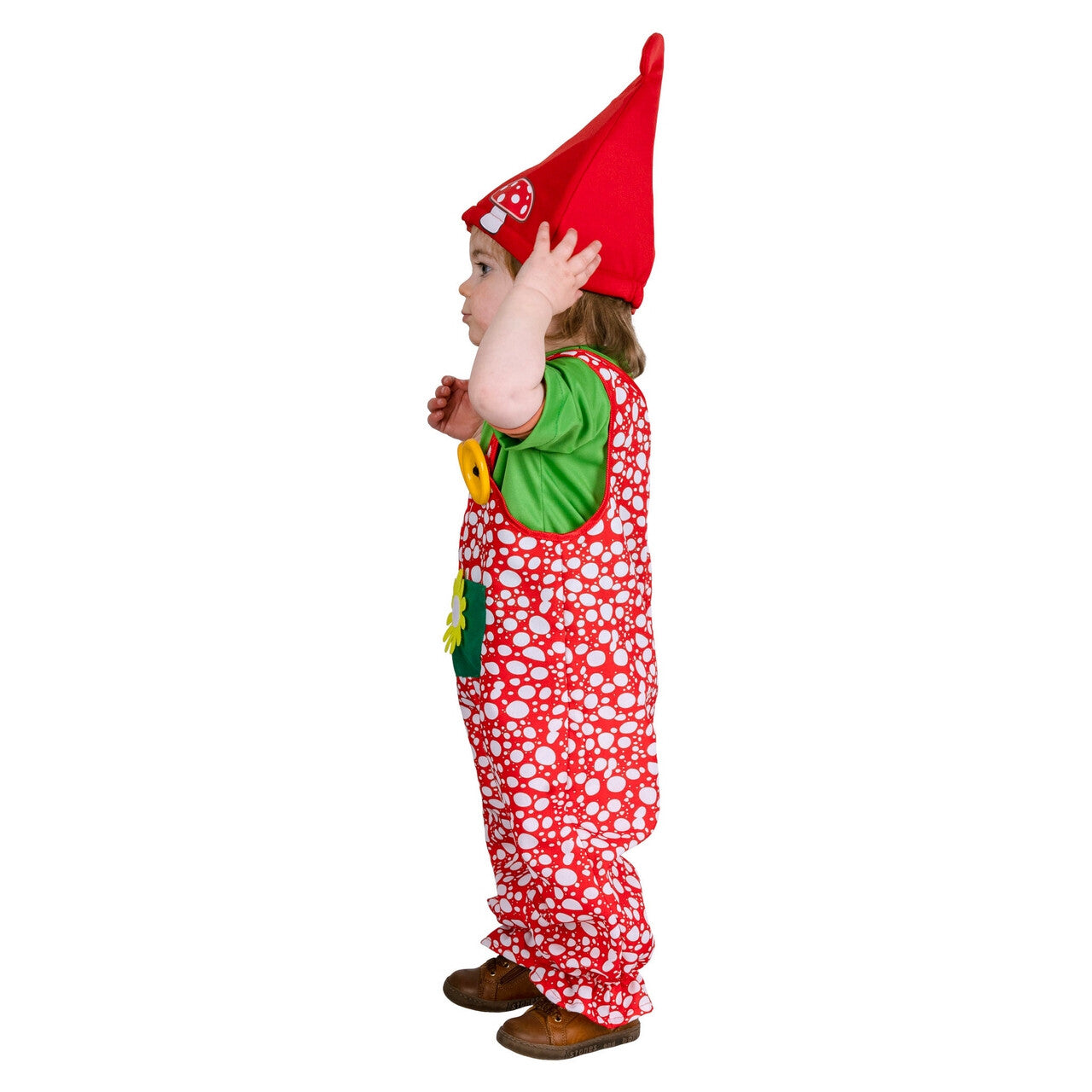 Op deze afbeelding zie je een Kostuums, van het merk Funny Fashion. Paddenstoel Kabouter Spillebeen Kind Kostuum
