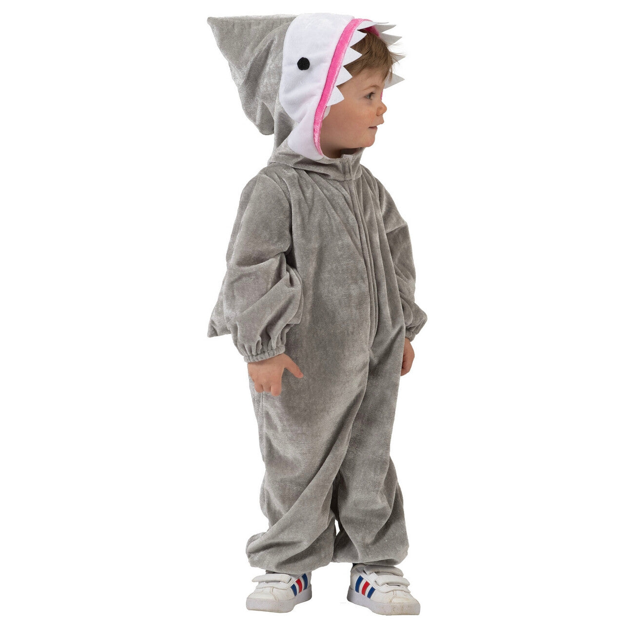 Op deze afbeelding zie je een Kostuums, van het merk Funny Fashion. Joa De Meest Vriendelijke Haai Kind Kostuum