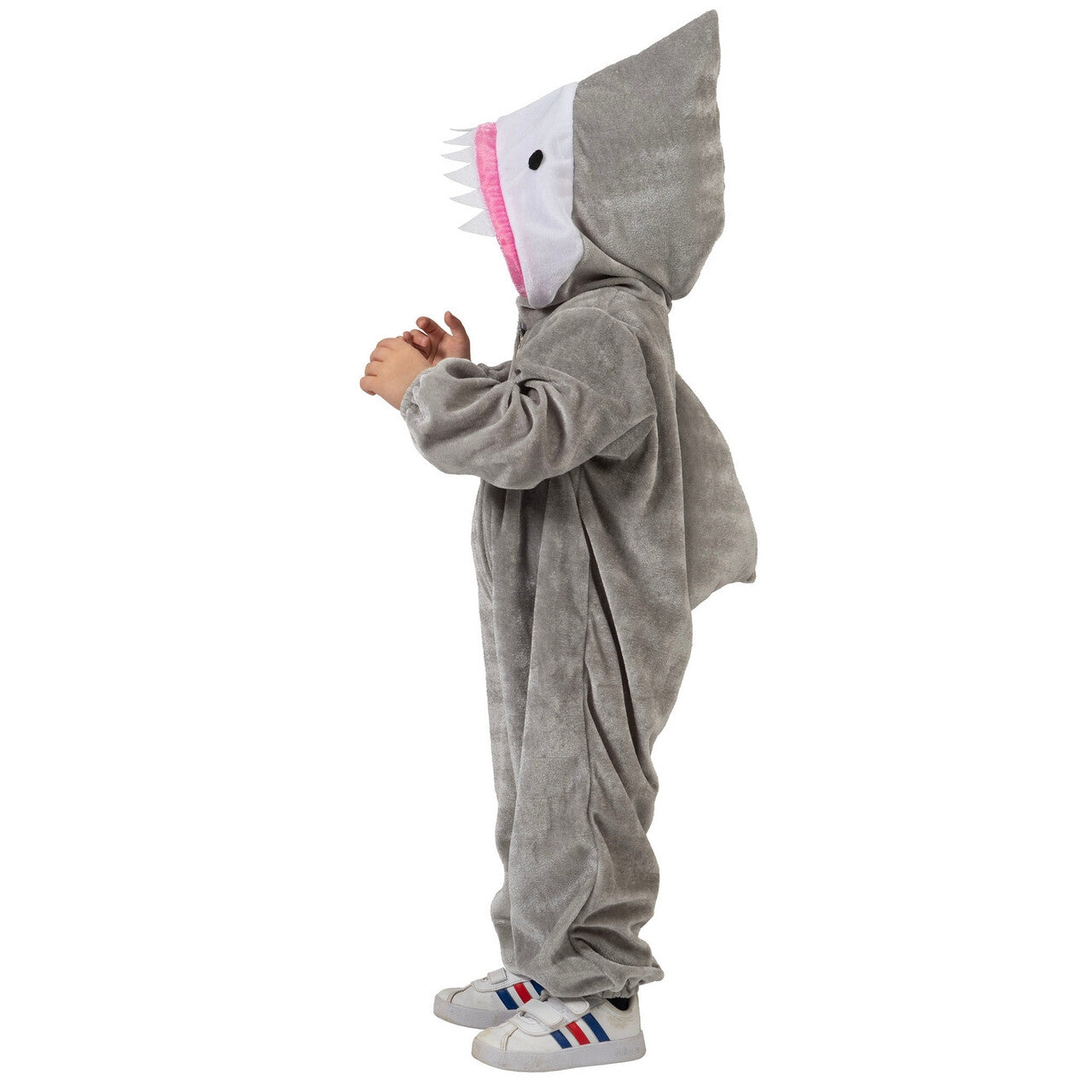 Op deze afbeelding zie je een Kostuums, van het merk Funny Fashion. Joa De Meest Vriendelijke Haai Kind Kostuum
