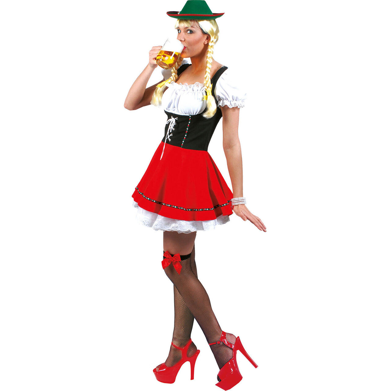 Op deze afbeelding zie je een Kostuums, van het merk Funny Fashion. Beate Biergarten Babe Vrouw Kostuum