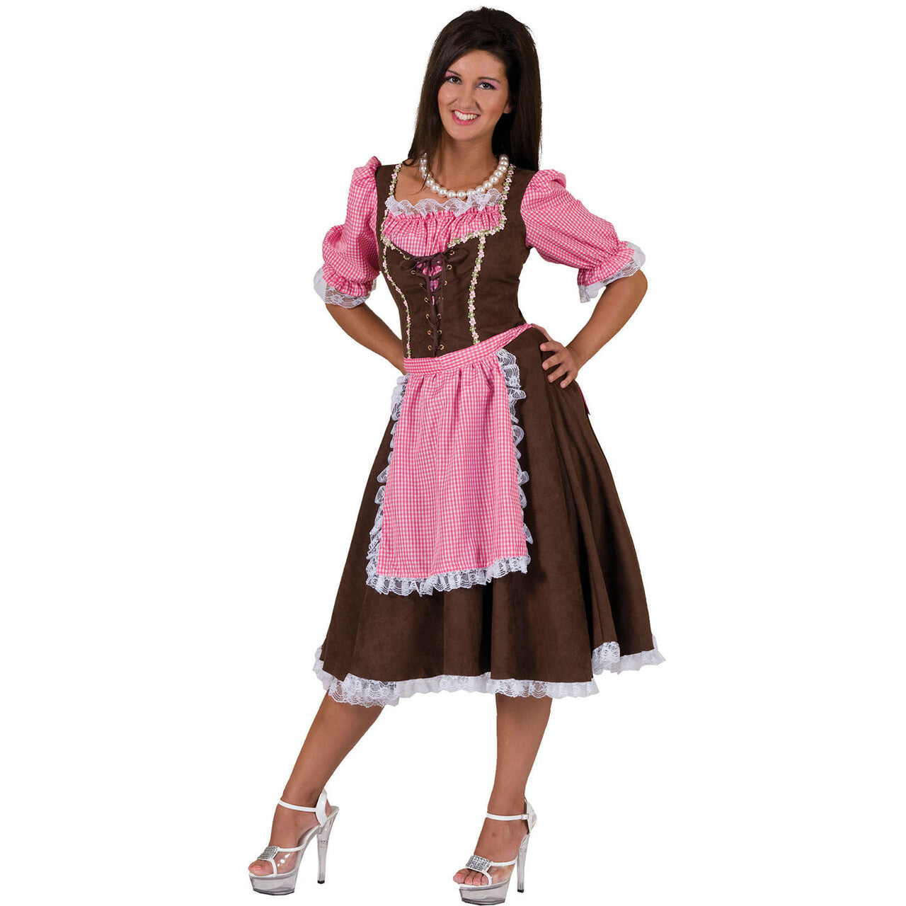 Op deze afbeelding zie je een Kostuums, van het merk Funny Fashion. Dirndl Viktualienmarkt Vrouw Kostuum