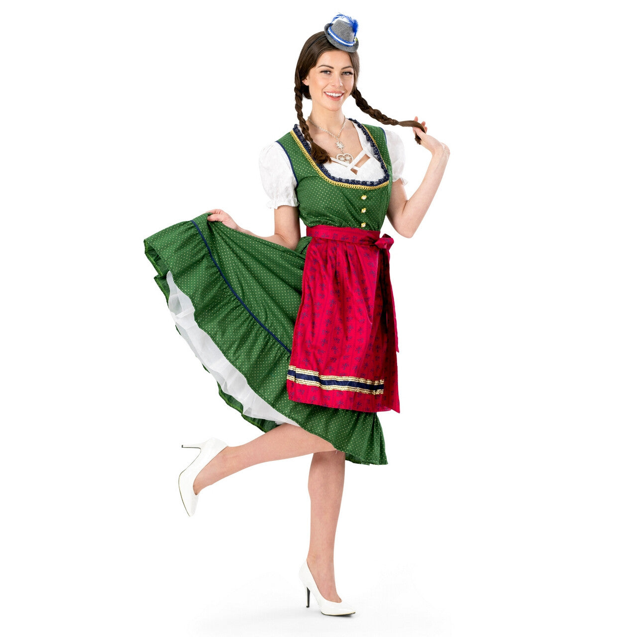 Op deze afbeelding zie je een Kostuums, van het merk Funny Fashion. Bierpullen Kampioen Kristin Vrouw Kostuum