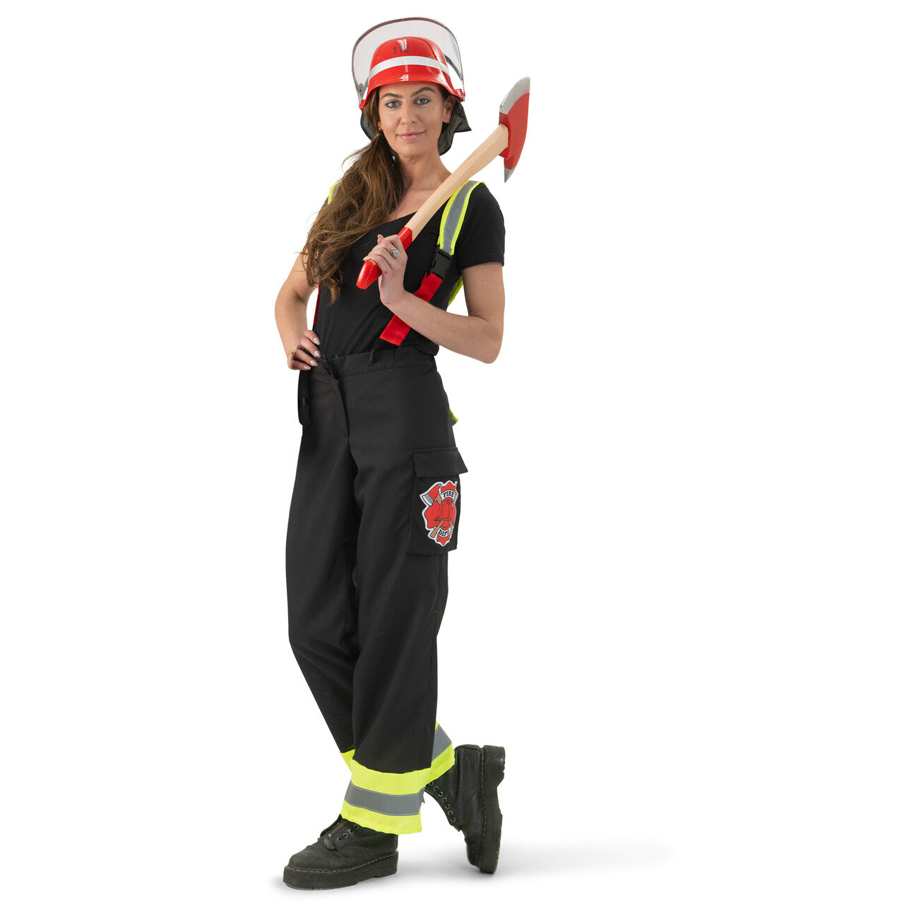 Op deze afbeelding zie je een Kostuums, van het merk Funny Fashion. Brandweervrouw Brenda Uitdebrand Kostuum
