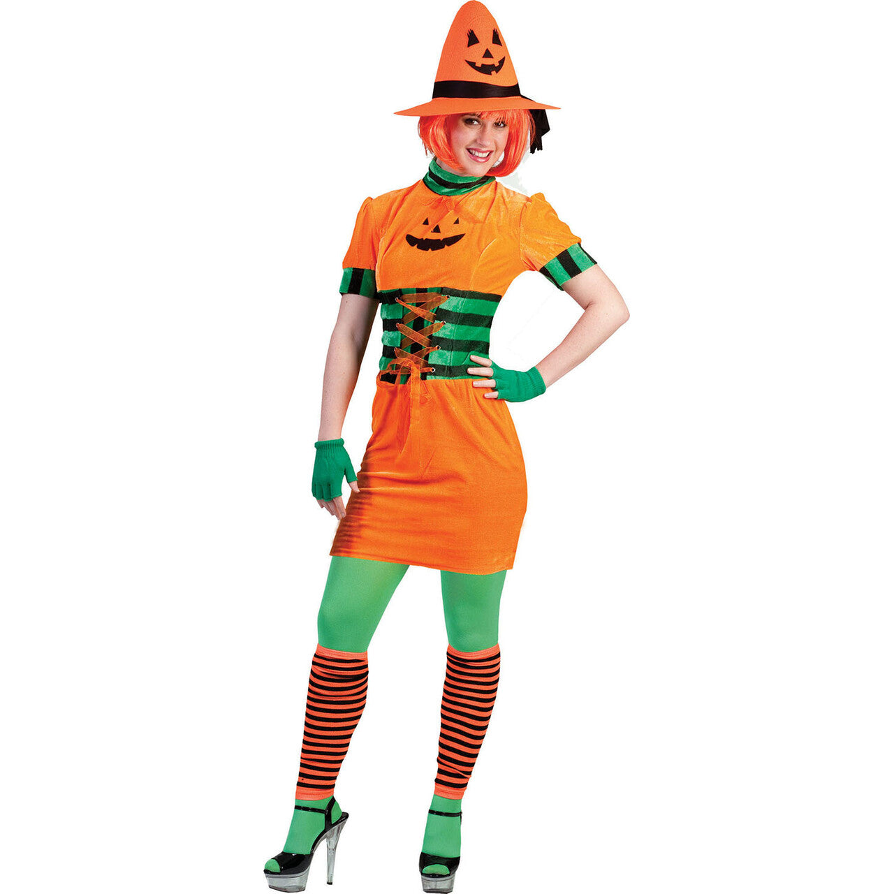 Op deze afbeelding zie je een Kostuums, van het merk Funny Fashion. Pompoenella Jurk Vrouw