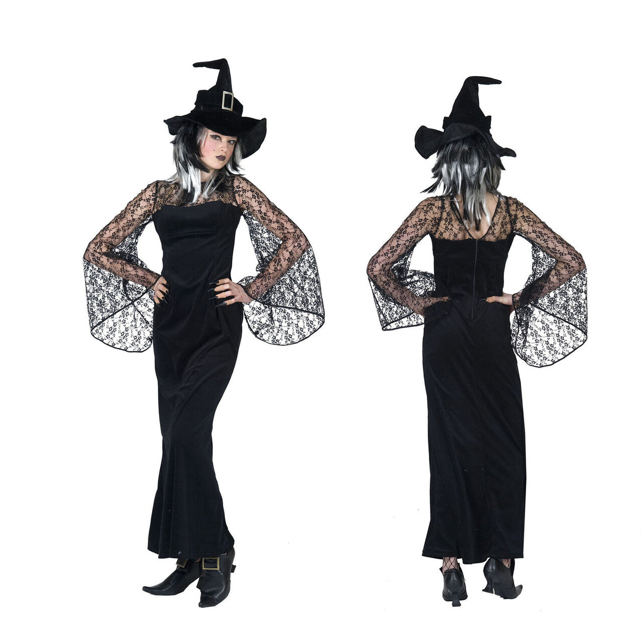 Op deze afbeelding zie je een Kostuums, van het merk Funny Fashion. Gravilla De Heks Vrouw Kostuum