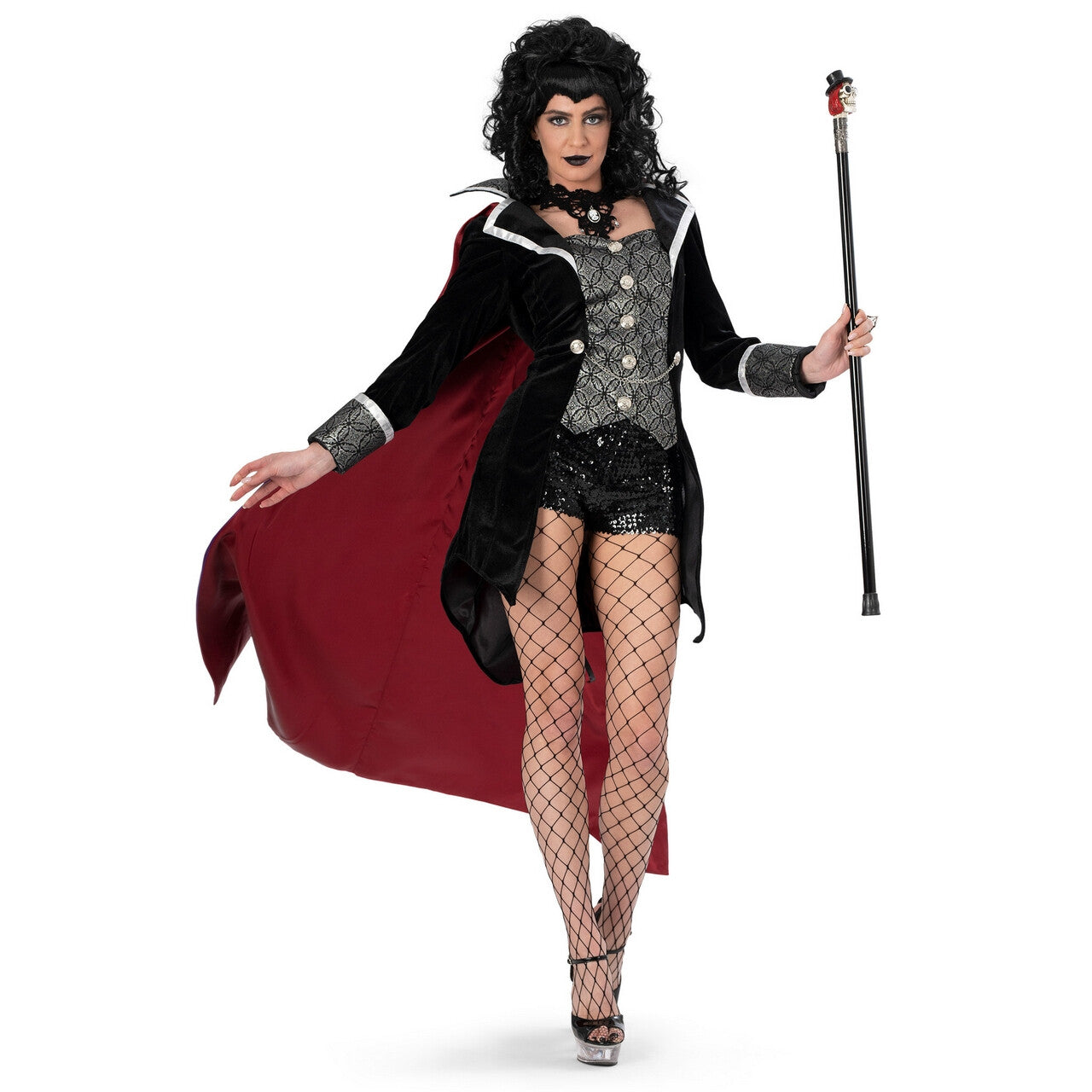 Op deze afbeelding zie je een Kostuums, van het merk Funny Fashion. Vampier Ina Van Gothcity Vrouw