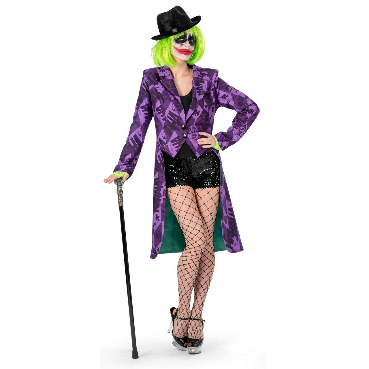 Op deze afbeelding zie je een Kostuums, van het merk Funny Fashion. Haha Joker Jessy Vrouw