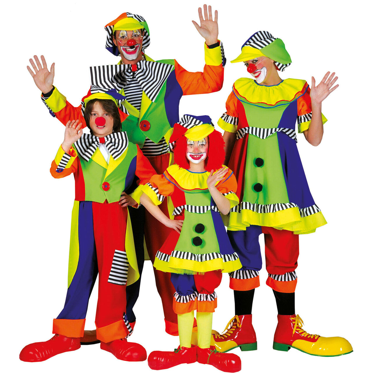 Op deze afbeelding zie je een Kostuums, van het merk Funny Fashion. Olaffio Clown Vrouw Kostuum