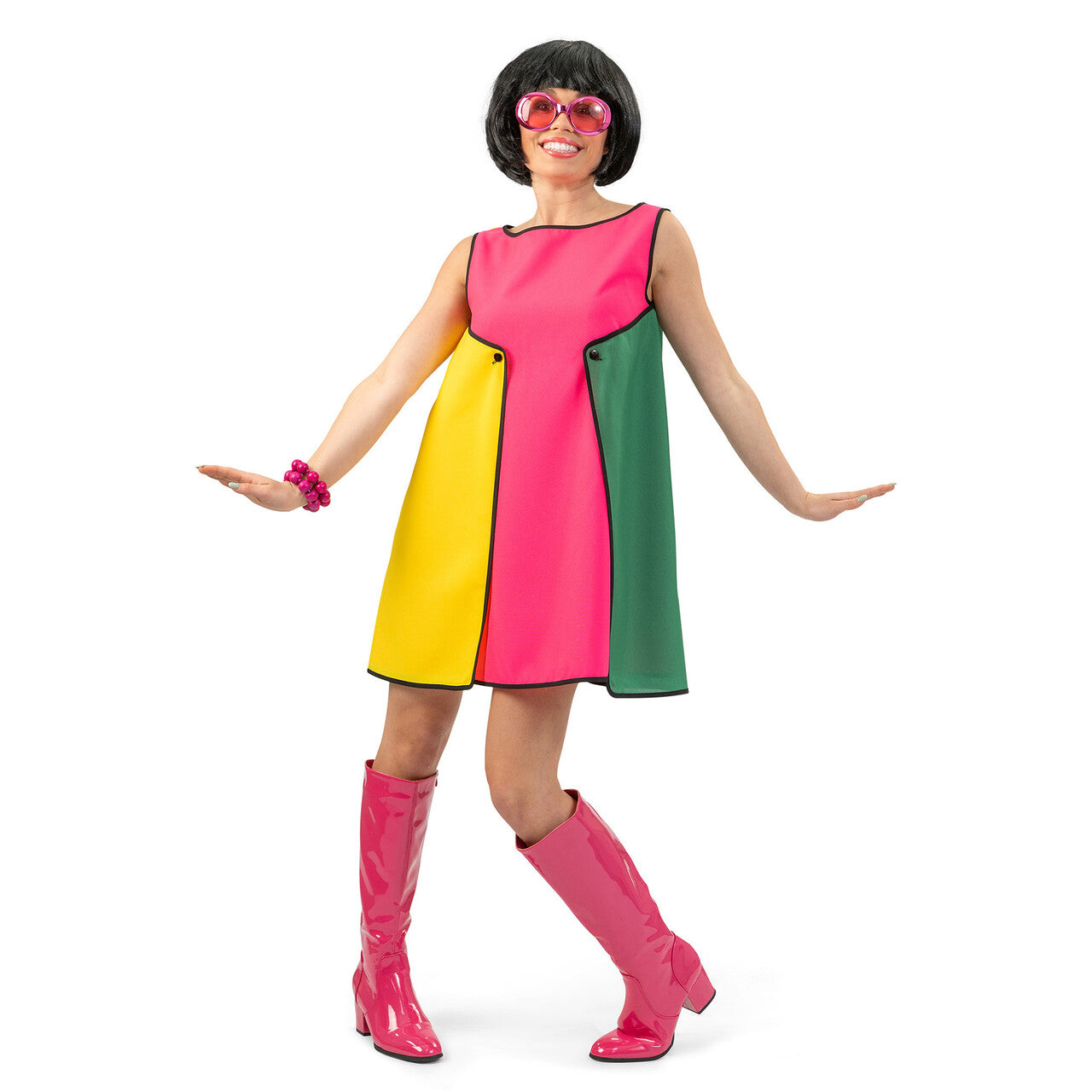 Op deze afbeelding zie je een Kostuums, van het merk Funny Fashion. Jaren 50 Fun Dress Vrouw