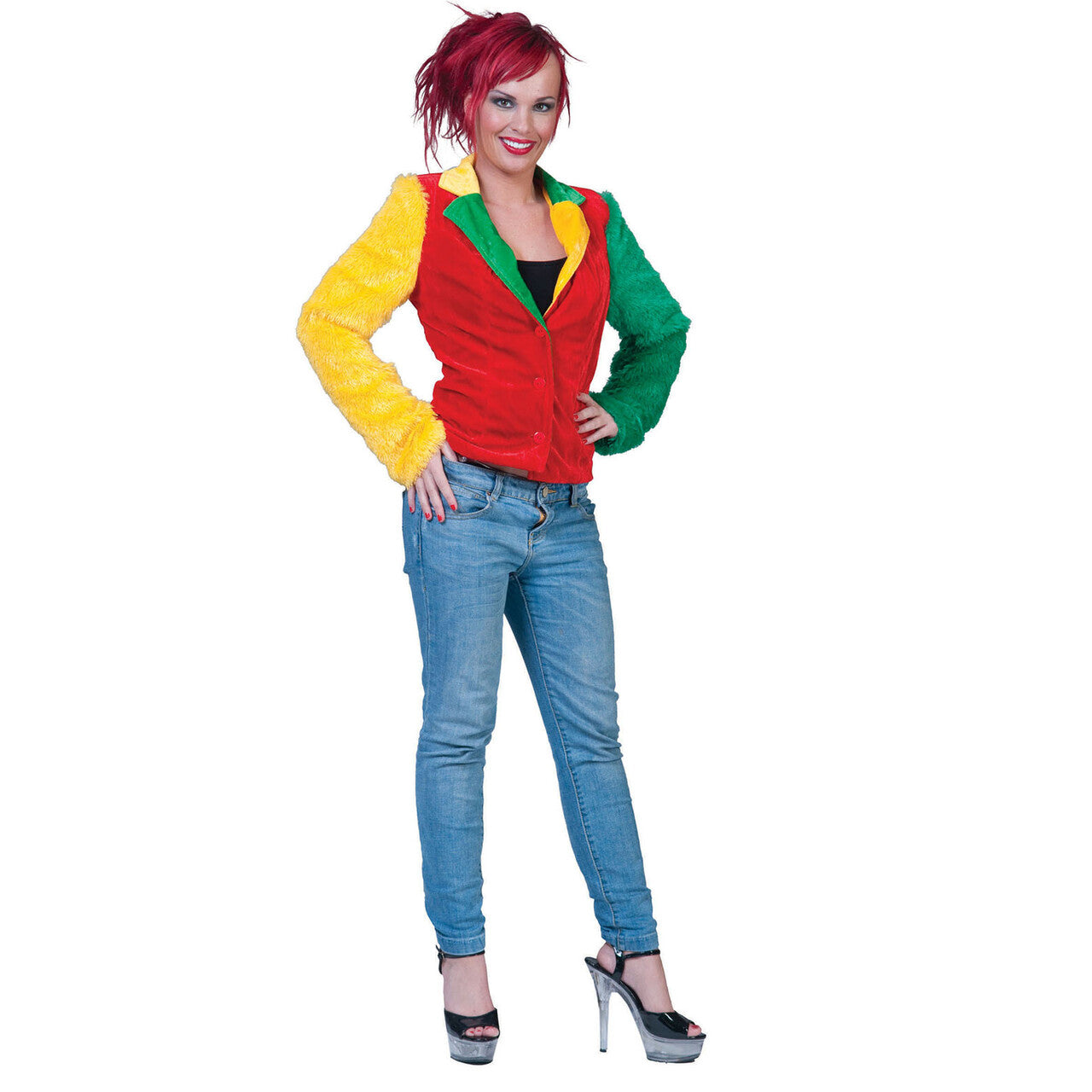 Op deze afbeelding zie je een Kostuums, van het merk Funny Fashion. Limburgs Mooiste Jasje Vrouw